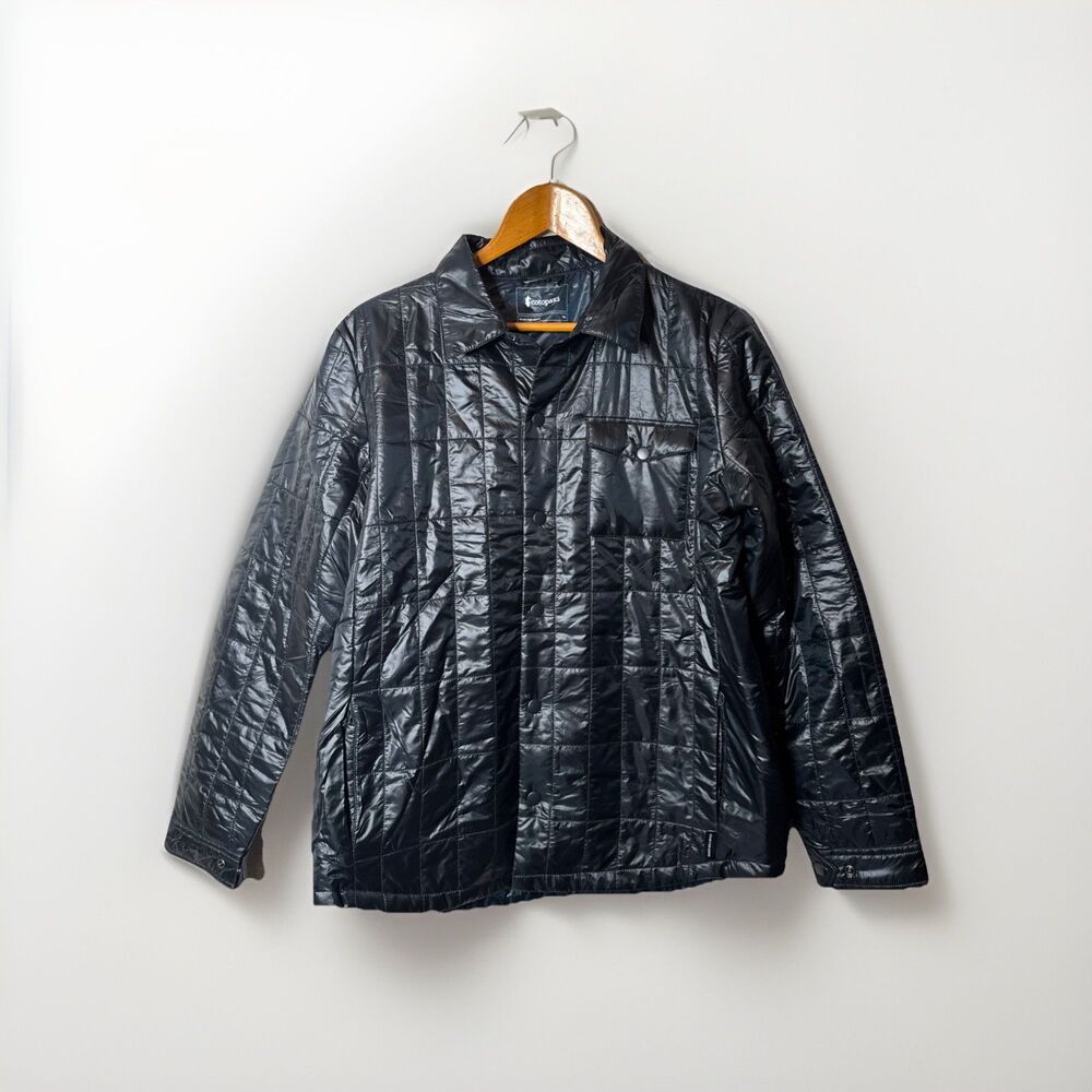 Cotopaxi Men’s Kusa Shirt Black Snap Buttons Jacket Insulated Llama Fiber Small